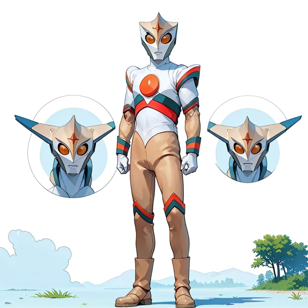 (masterpiece:1.3), (the best quality:1.2), (super fine illustrations:1.2), (Masterpiece), high quality, high detail,((white background:1.2)), looking at viewer, (SOLO:1.4),outline,,simple background, tri fighter,armor, bodysuit, boots, helmet,tri fighter