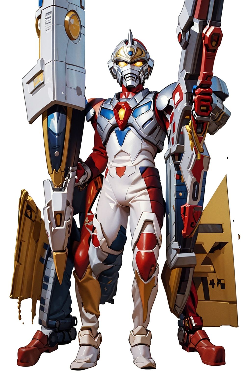 (masterpiece:1.3), (the best quality:1.2), (super fine illustrations:1.2), (Masterpiece), high quality, high detail,((white background:1.2)), looking at viewer, (SOLO:1.4),outline,,simple background, boots,gauntlets,mask,shoulder armor,breastplate,armor,bodysuit, cover, helmet, mecha,boots