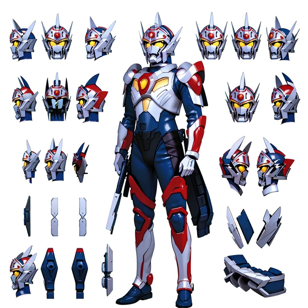 (masterpiece:1.3), (the best quality:1.2), (super fine illustrations:1.2), (Masterpiece), high quality, high detail,((white background:1.2)), looking at viewer, (SOLO:1.4),outline,,simple background, gauntlets,breastplate,boots,shoulder armor,armor,bodysuit,cover,mask,helmet, mecha
