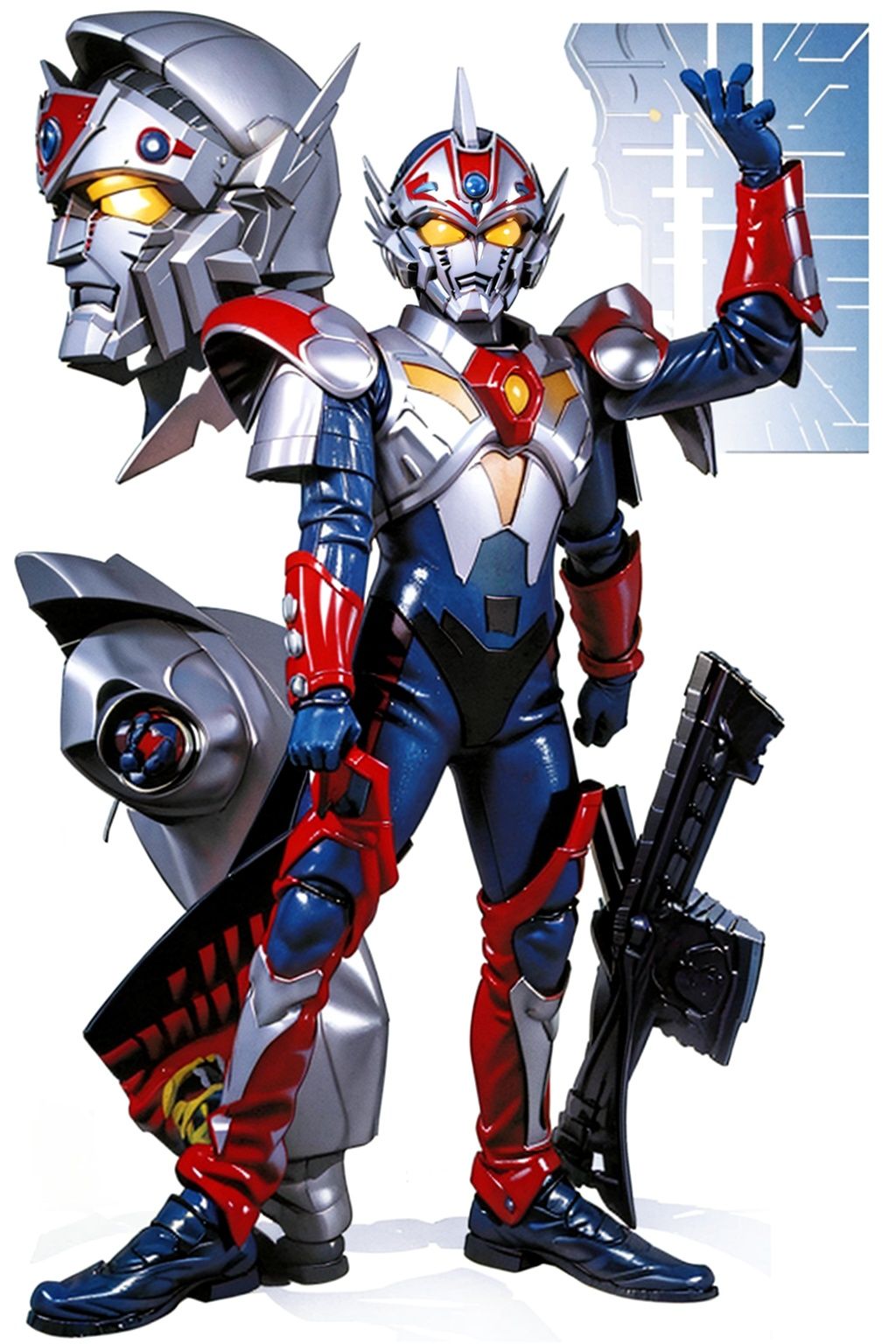 (masterpiece:1.3), (the best quality:1.2), (super fine illustrations:1.2), (Masterpiece), high quality, high detail,((white background:1.2)), looking at viewer, (SOLO:1.4),outline,,simple background, gauntlets,breastplate,boots,shoulder armor,armor,bodysuit,cover,mask,helmet, mecha