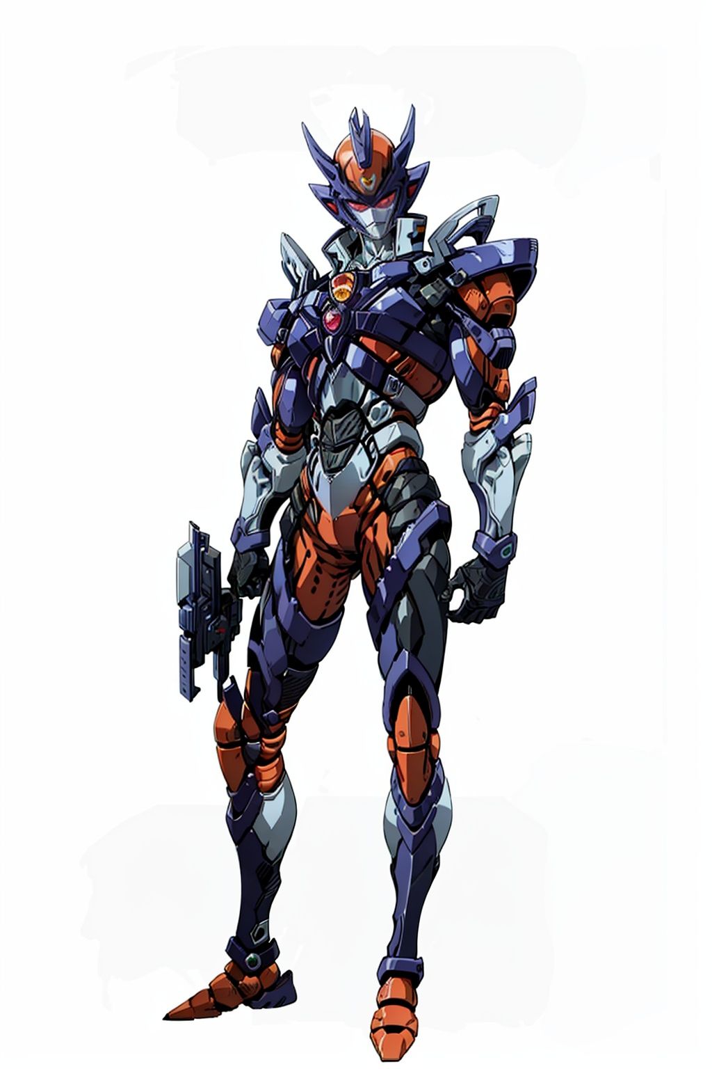 (masterpiece:1.3), (the best quality:1.2), (super fine illustrations:1.2), (Masterpiece), high quality, high detail,((white background:1.2)), looking at viewer, (SOLO:1.4),outline,,simple background, breastplate,armor,shoulder armor,gauntlets,cover,mask,helmet, horns, robot, mecha