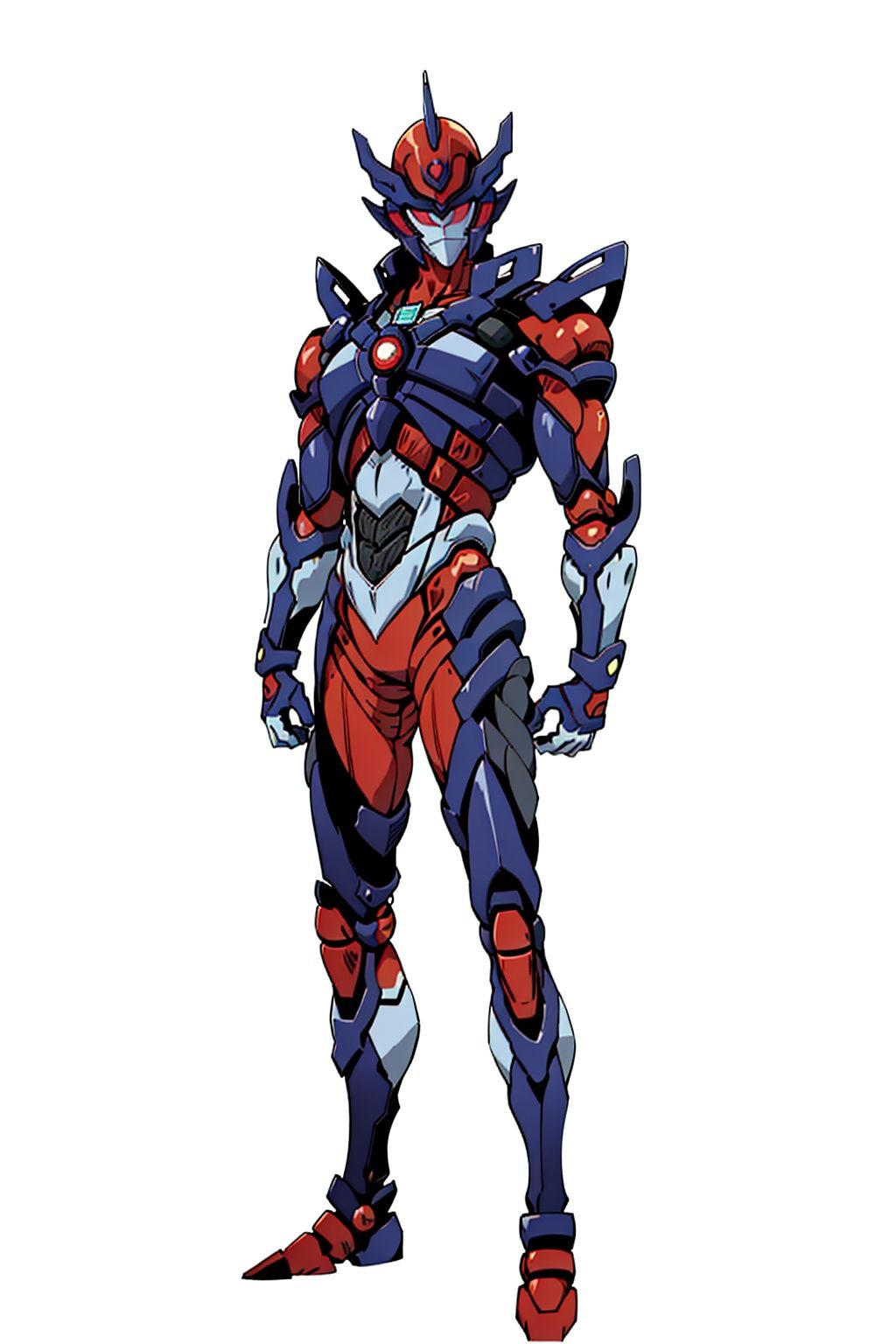 (masterpiece:1.3), (the best quality:1.2), (super fine illustrations:1.2), (Masterpiece), high quality, high detail,((white background:1.2)), looking at viewer, (SOLO:1.4),outline,,simple background, breastplate,armor,shoulder armor,gauntlets,cover,mask,helmet, horns, robot, mecha
