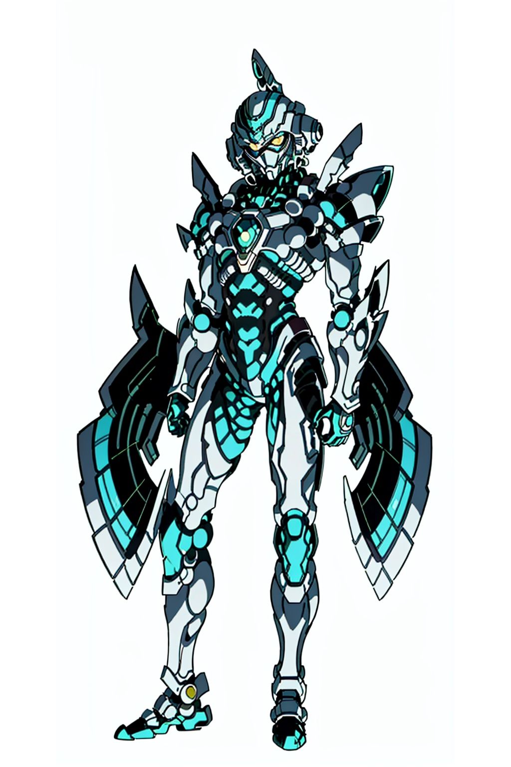 (masterpiece:1.3), (the best quality:1.2), (super fine illustrations:1.2), (Masterpiece), high quality, high detail,((white background:1.2)), looking at viewer, (SOLO:1.4),outline,,simple background, helmet,mask,cover,gauntlets,shoulder armor,armor,breastplate, robot,mecha,helmet
