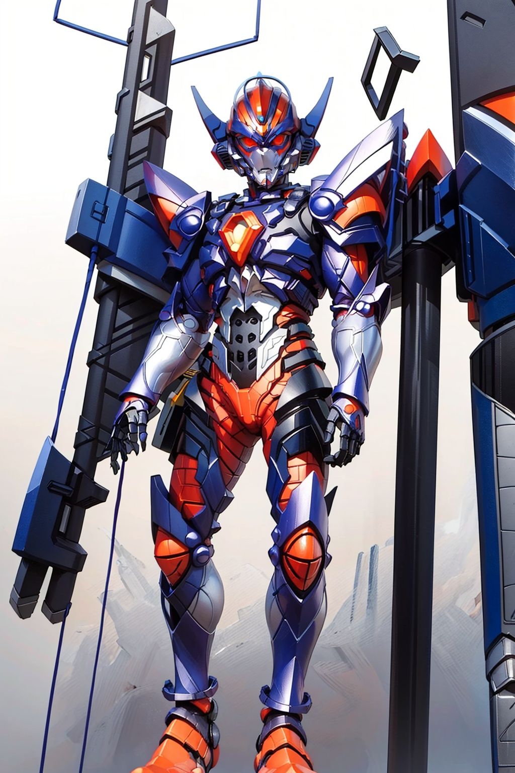 (masterpiece:1.3), (the best quality:1.2), (super fine illustrations:1.2), (Masterpiece), high quality, high detail,((white background:1.2)), looking at viewer, (SOLO:1.4),outline,,simple background, super robot,mecha,robot,breastplate,armor,shoulder armor,gauntlets,cover,mask,helmet,super robot