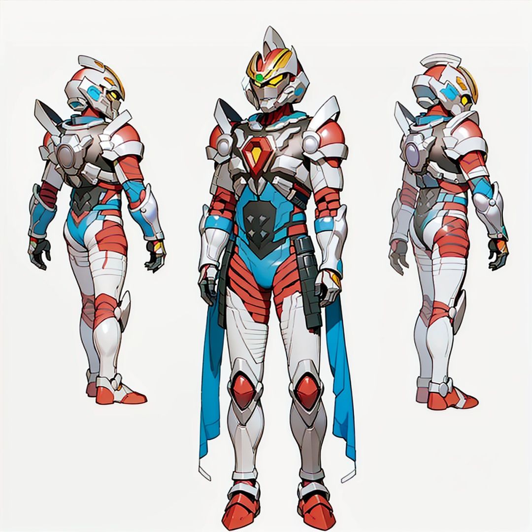(masterpiece:1.3), (the best quality:1.2), (super fine illustrations:1.2), (Masterpiece), high quality, high detail,((white background:1.2)), looking at viewer, (SOLO:1.4),outline,,simple background, gauntlets,armor,breastplate,shoulder armor,machinery,super robot,helmet, robot,mecha