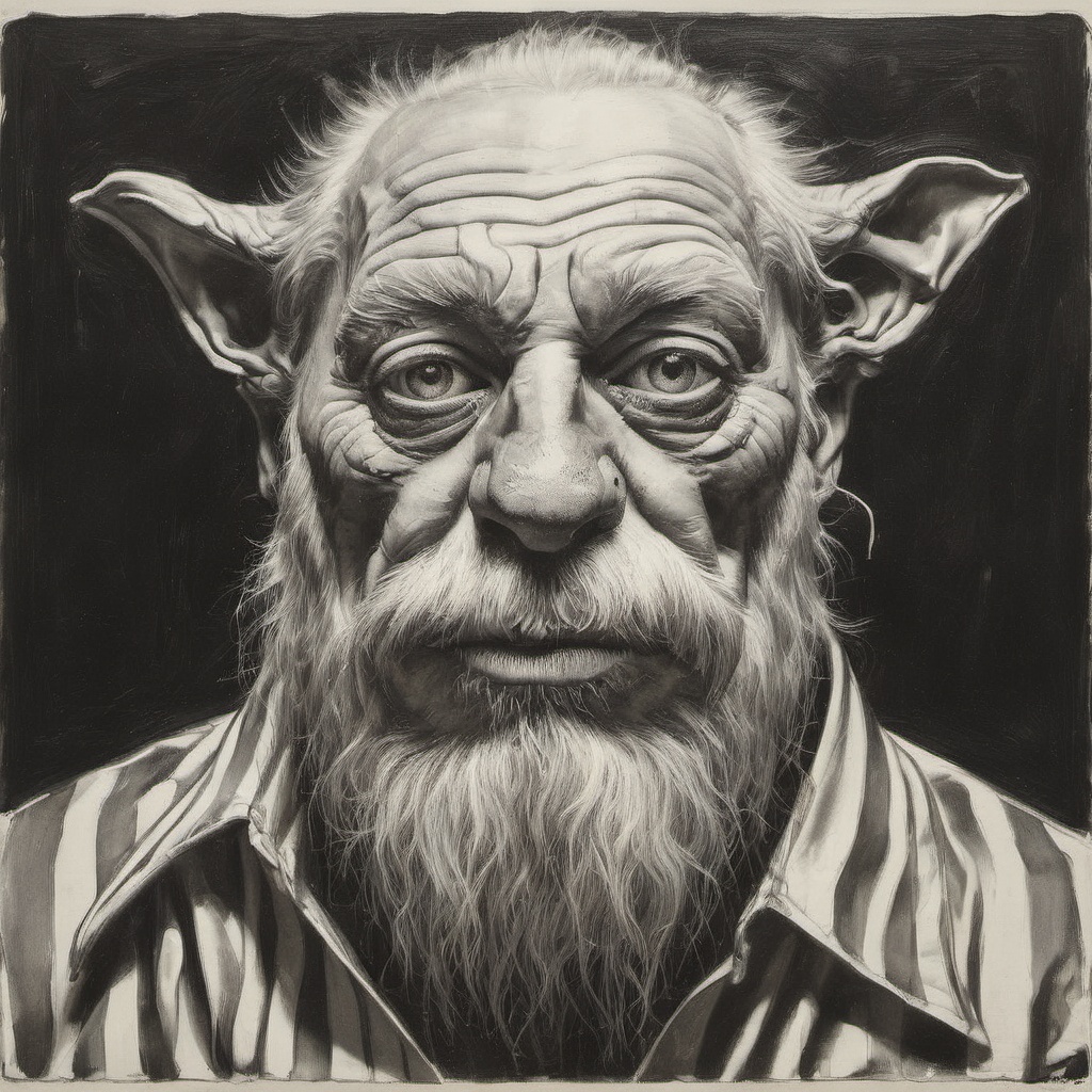 [portrait,  epic portrait of homer as [Dutch:Grunge:9] Dwarf,  🤧 on Tensor.Art