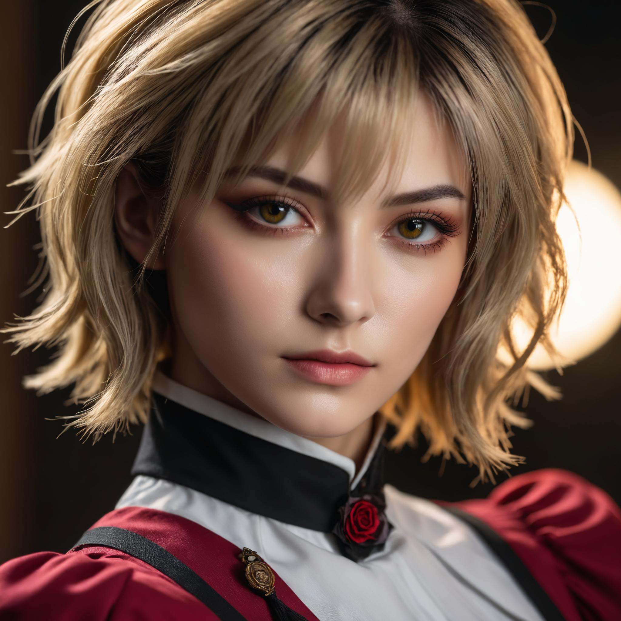 a woman,  detailed,  Seras Victoria costume on Tensor.Art