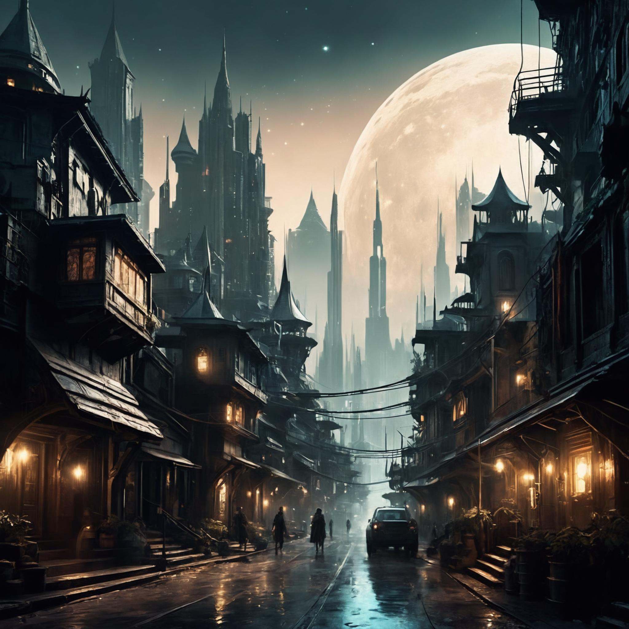 ethereal fantasy concept art of line art,  a city,  a dystopian future on Tensor.Art