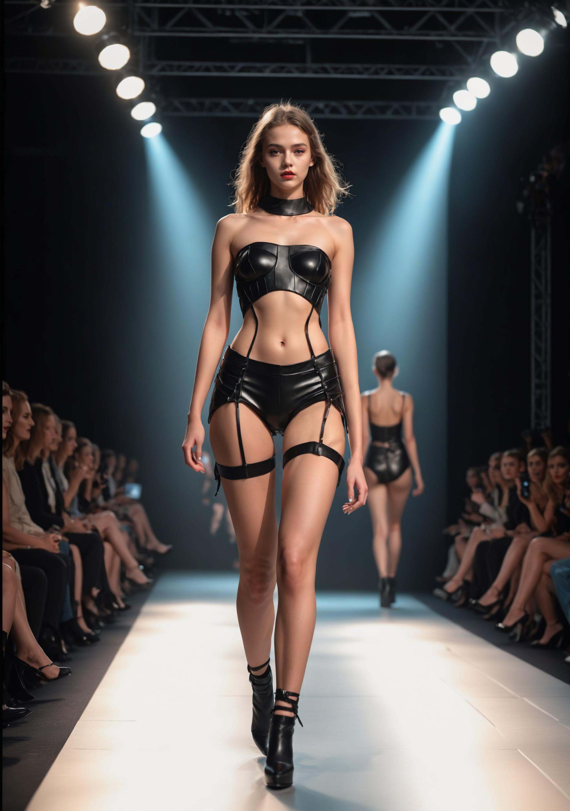 awardwinning photo,  young_woman,  on the catwalk on Tensor.Art