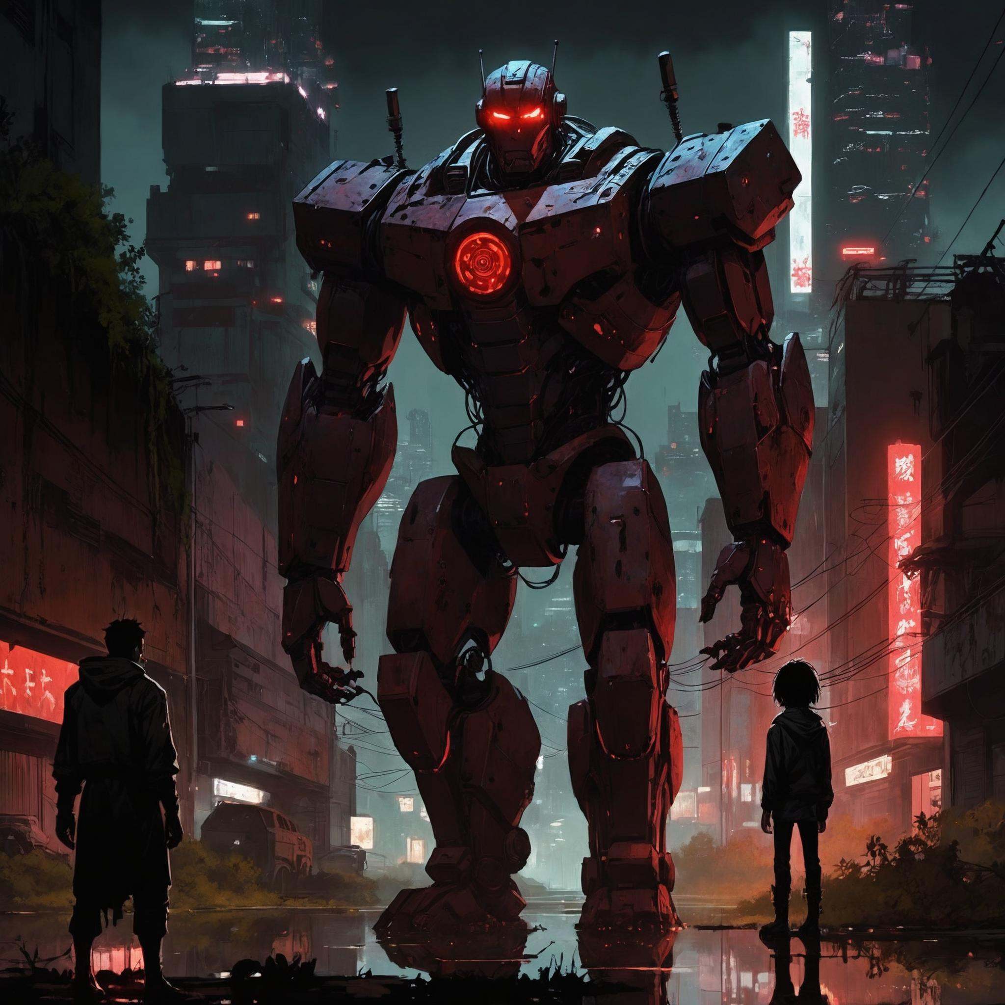 dark anime,  Colossus,  looks at viewer on Tensor.Art