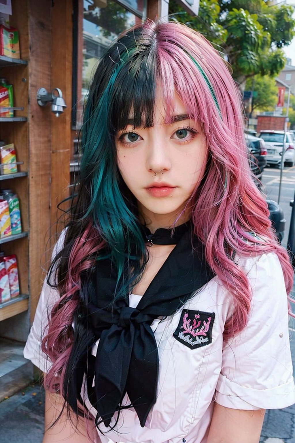 1girl,  full portrait,  school uniform on Tensor.Art