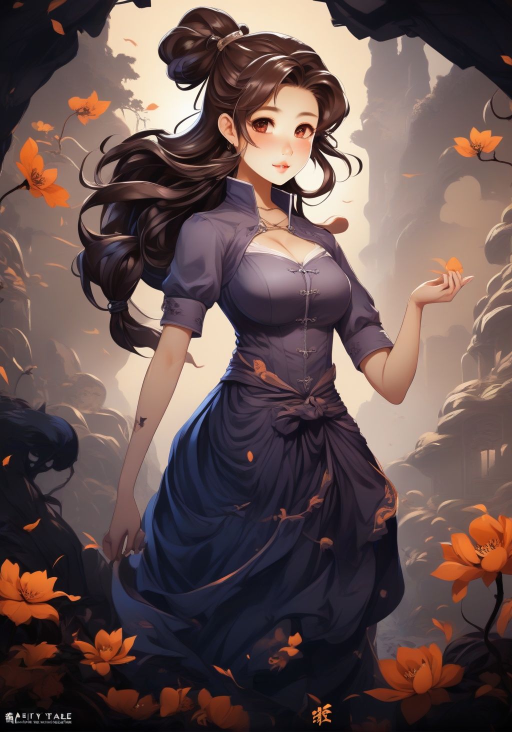 <lora:ArienFairytaleXL-LORA:1.2>,arien_faitytale,1girl,full of rmb,large chest,