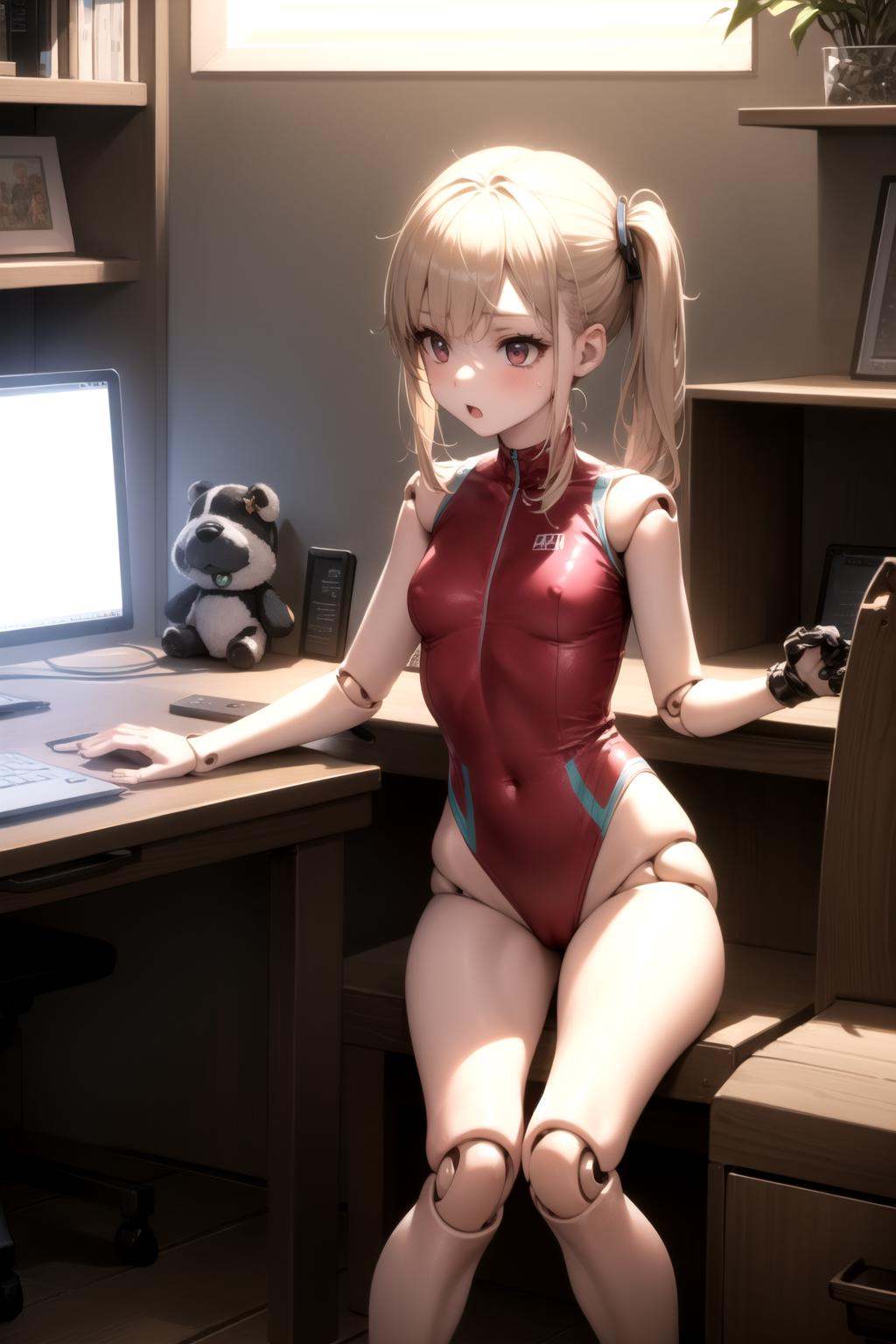 1girl,  athletic leotard,  doll joints on Tensor.Art
