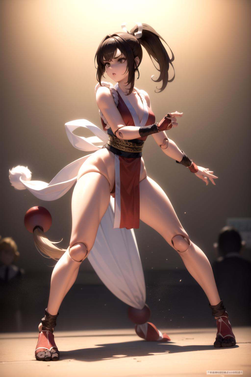 1girl,  doll joints,  fighting stance on Tensor.Art