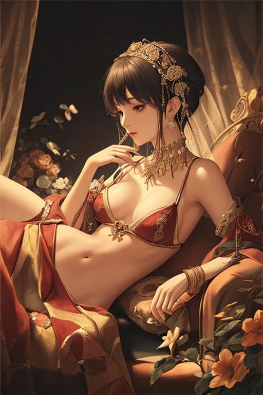 1girl,  lying,  jewely on Tensor.Art