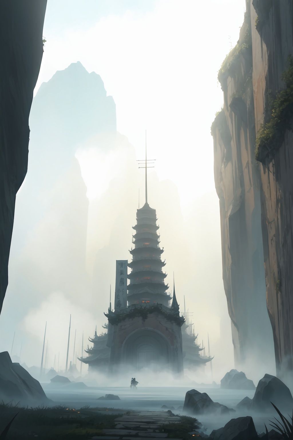 Ancient China, Wuxia World, Thousands of Swords, Flying Sword, Black through the Hole, surrounded by mist, vast panorama, Unreal light and shadow, wide Angle lens, captured at dusk, cinematic texture, Unreal Engine 4, 8K Ultra HD, clear and bright image quality, amazing fantasy immortal scenes, ink painting style, highly refined, dynamic expression, clear lines, cinematic texture, Cold atmosphere, vivid, render high octane, extremely fine,wujie,wanjianguizong,jianjue,11
