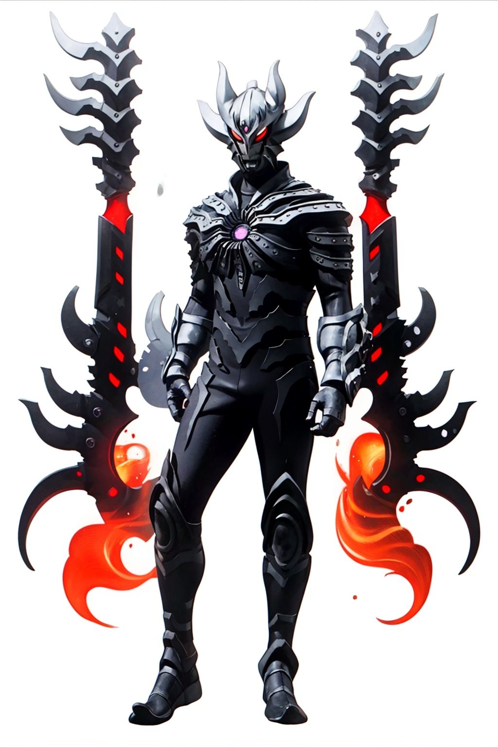 (masterpiece:1.3), (the best quality:1.2), (super fine illustrations:1.2), (Masterpiece), high quality, high detail,((white background:1.2)), looking at viewer, (SOLO:1.4),outline,,simple background,breastplate,shoulder armor,gauntlets,cover,mask, helmet, full armor,weapon,spikes, armor, gloves, horns