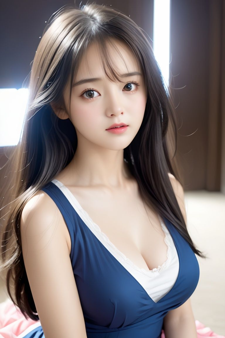 1girl,solo,Best quality,masterpiece,realistic,real,beautiful perfect face,long_hair,huge bust,huge filesize,weak light,look at the audience,untied,<lora:aki-000002_2:1>,