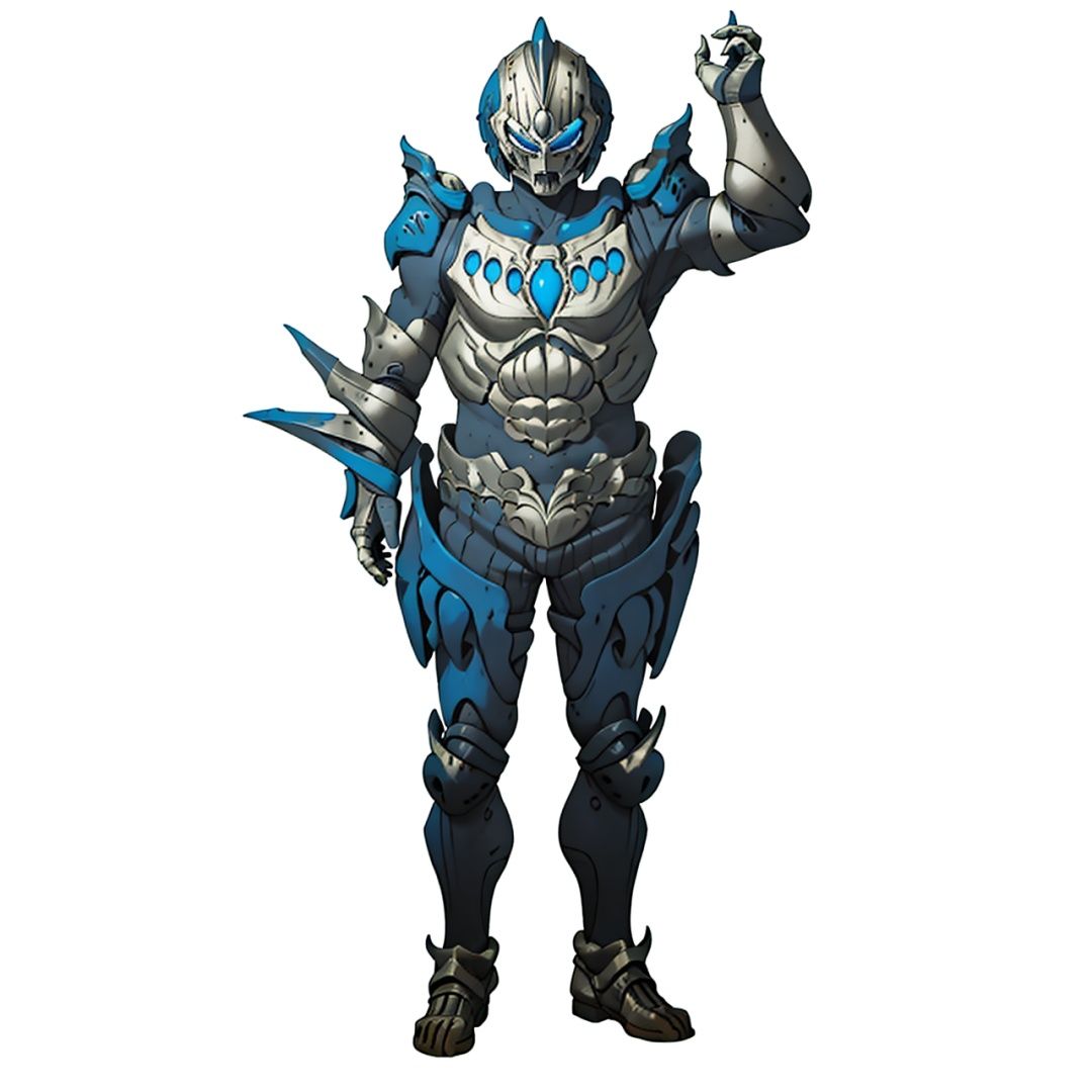 (masterpiece:1.3), (the best quality:1.2), (super fine illustrations:1.2), (Masterpiece), high quality, high detail,((white background:1.2)), looking at viewer, (SOLO:1.4),outline,,simple background,horns,gloves,armor,spikes,weapon,full armor,helmet,mask,cover,gauntlets,shoulder armor,breastplate
