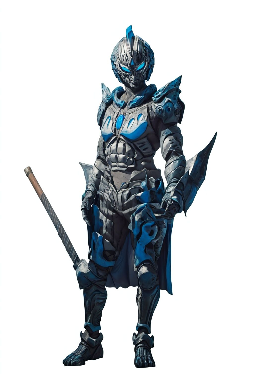 (masterpiece:1.3), (the best quality:1.2), (super fine illustrations:1.2), (Masterpiece), high quality, high detail,((white background:1.2)), looking at viewer, (SOLO:1.4),outline,,simple background,breastplate,shoulder armor,gauntlets,cover,mask, helmet, full armor,weapon,spikes, armor, gloves, horns,horns,gloves
