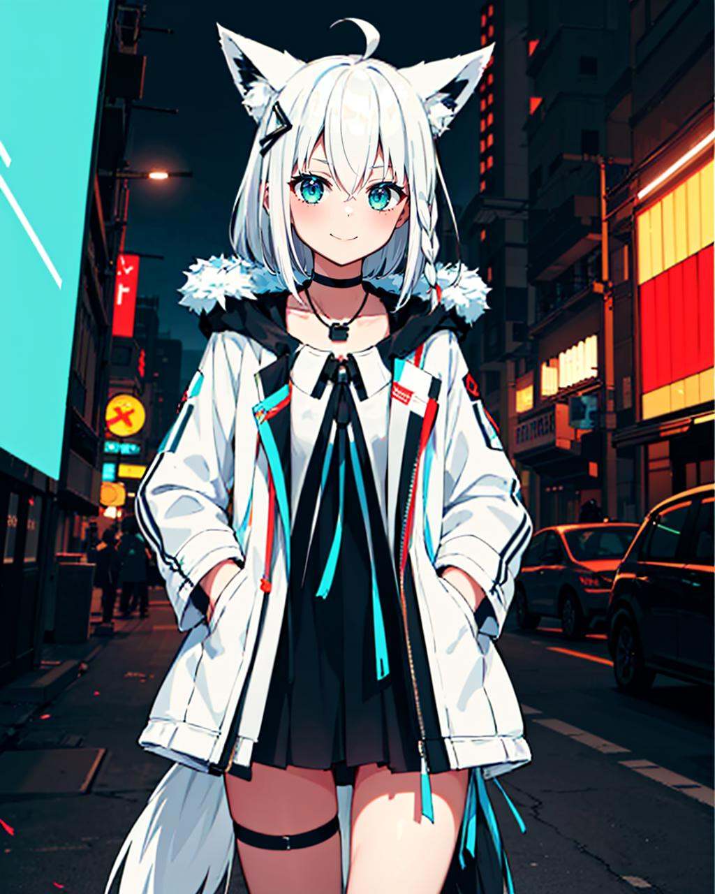 1girl,  solo,  city on Tensor.Art
