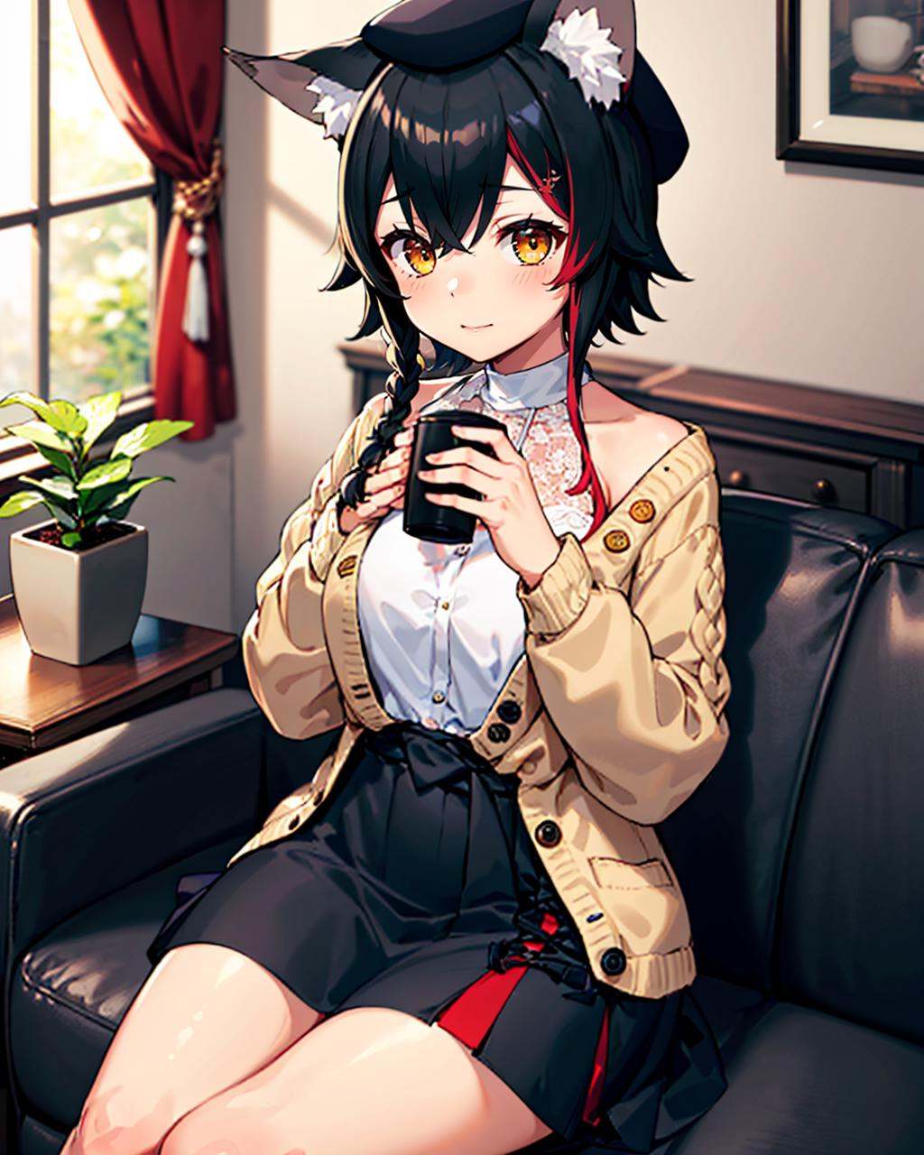 1girl,  solo,  indoors on Tensor.Art