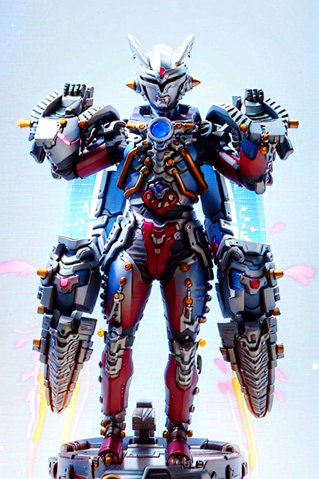 (masterpiece:1.3), (the best quality:1.2), (super fine illustrations:1.2), (Masterpiece), high quality, high detail,((white background:1.2)), looking at viewer, (SOLO:1.4),outline,,simple background,robot, pauldrons, spikes, horns, mecha,gloves,armor,full armor,helmet,mask,cover,gauntlets,shoulder armor,breastplate,mecha,