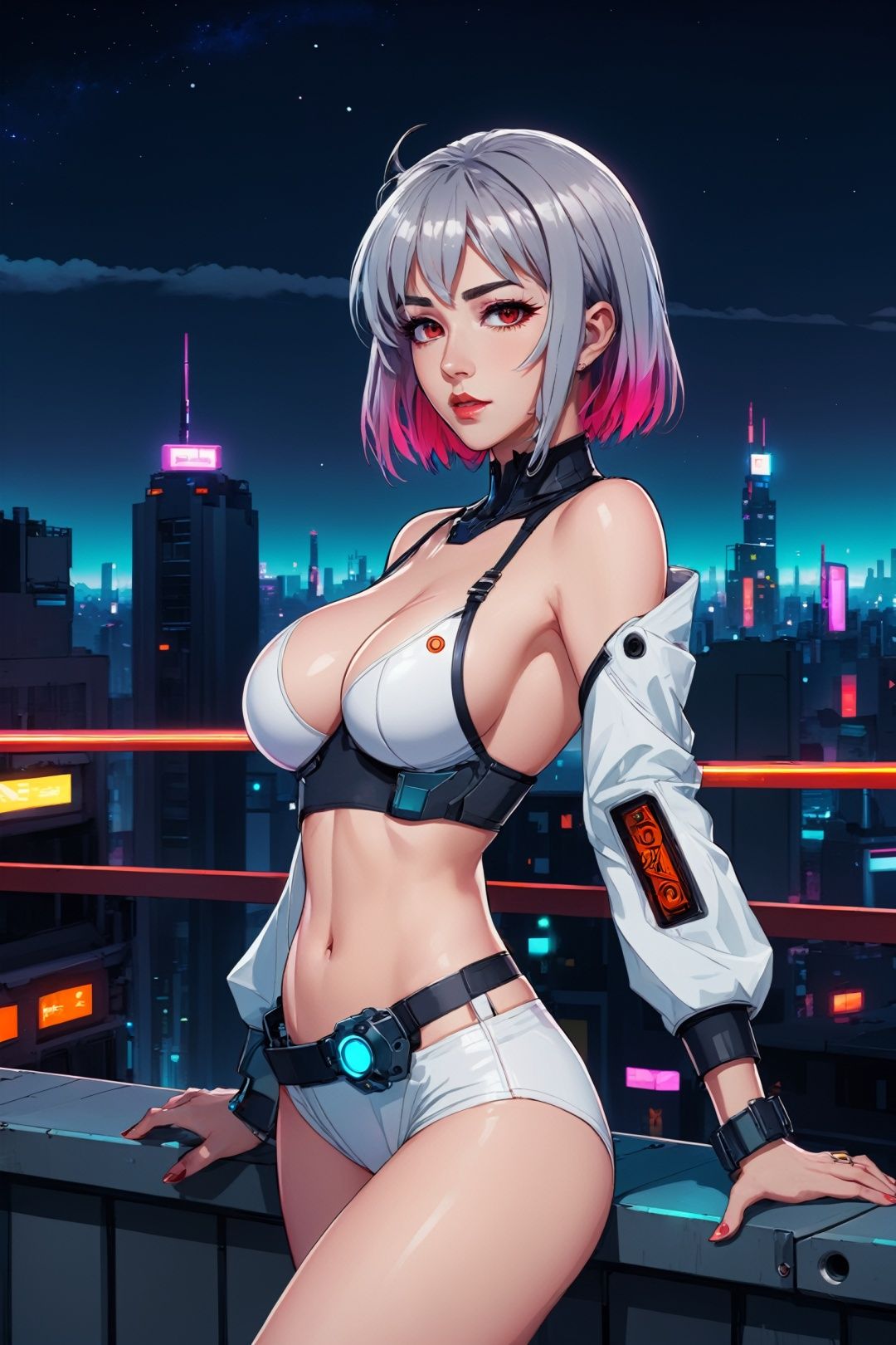 anime artwork lucy \(cyberpunk\),  1girl,  gradient eyes on Tensor.Art