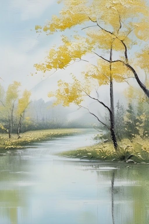 a hand-painted oil painting that beautifully captures the essence of a wabi-sabi-inspired wind scene. The artwork showcases a textured landscape, meticulously created with rich brushstrokes that add depth and dimension to the piece. This landscape painting embraces the tranquility of nature and the imperfections that make it unique. The colors chosen for this artwork are soothing and harmonious, reflecting the peacefulness of the scene. The wind gently dances through the trees, rustling the leaves and creating a sense of movement in the painting. The artist's skillful brushwork creates a textured surface, inviting viewers to appreciate the tactile nature of the artwork. This hand-painted oil painting embodies the spirit of wabi-sabi, reminding us to find beauty in simplicity, imperfection, and the ever-changing nature of the world around us. It serves as a visual escape, transporting viewers to a serene landscape where they can immerse themselves in the tranquility of the wind's gentle embrace