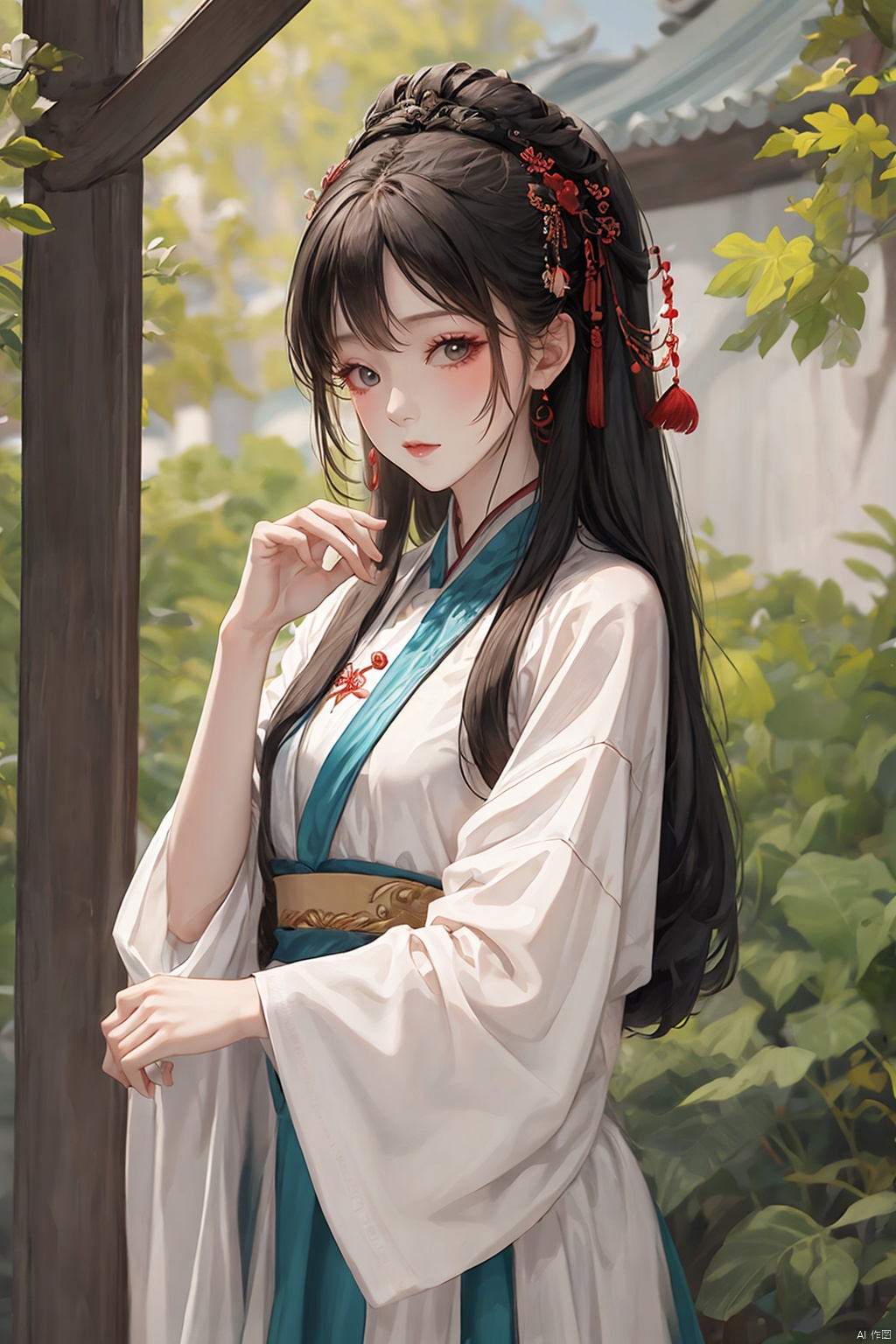  1girl, faxa, yinyou,yinyou color, liuti, sifang, zhandounvpu, wuxia, as girl, hanfu