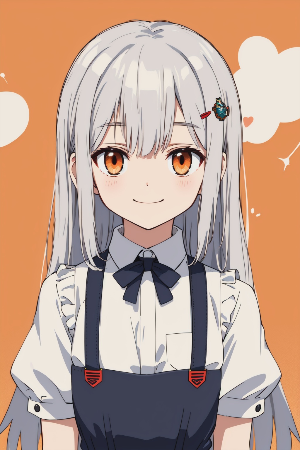1 girl,  solo,  orange eyes on Tensor.Art