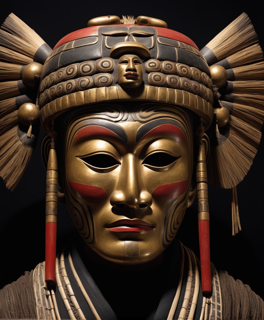 Realistic style,  Immerse yourself in the ancient traditions of the Aïnou people in Japan. Admire the craftsmanship of the...