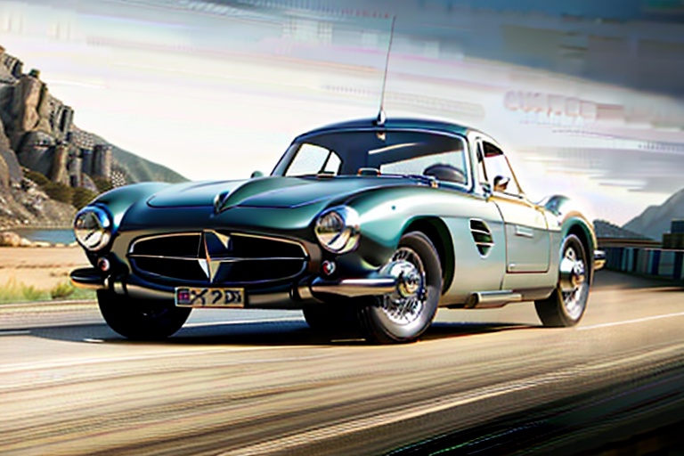 car,  sports car,  silver car on Tensor.Art