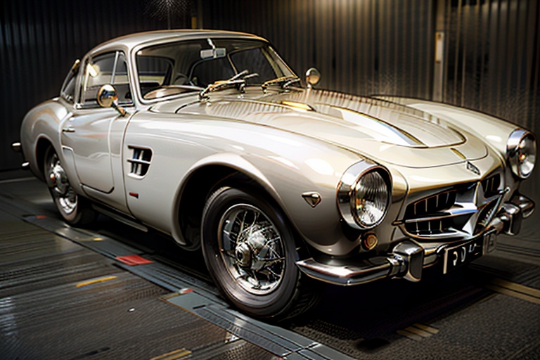 car,  sports car,  silver car on Tensor.Art