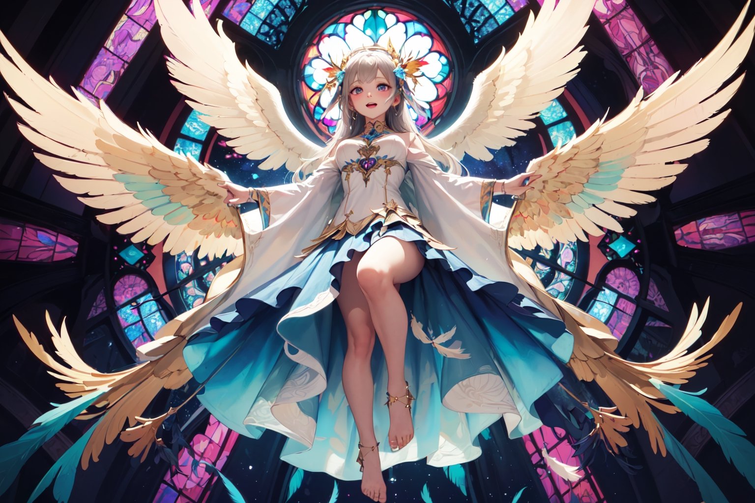 one girl,  angel Descending, on Tensor.Art