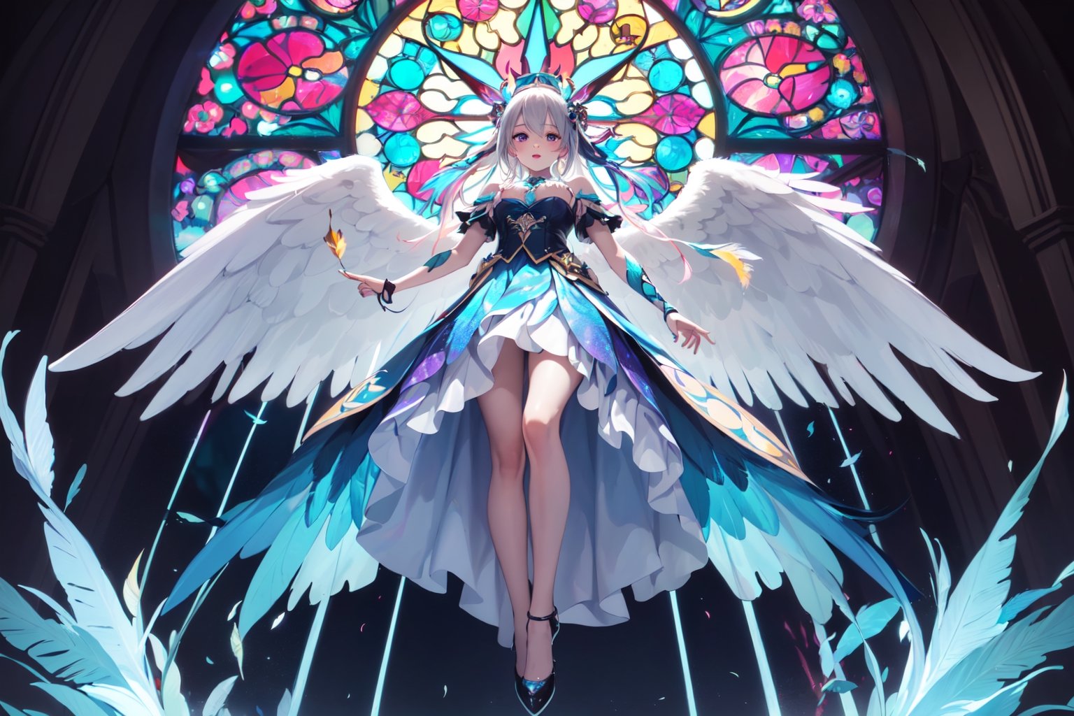 one girl,  angel Descending, on Tensor.Art
