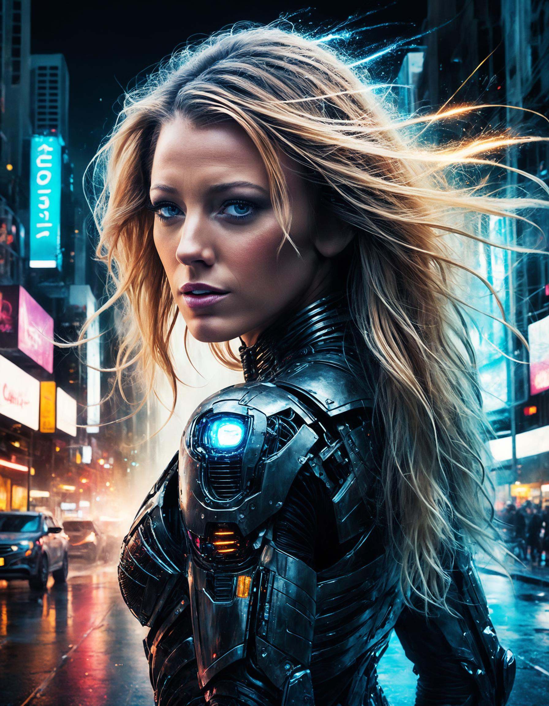blake lively as a cyborg {/ Terminator }/ on Tensor.Art