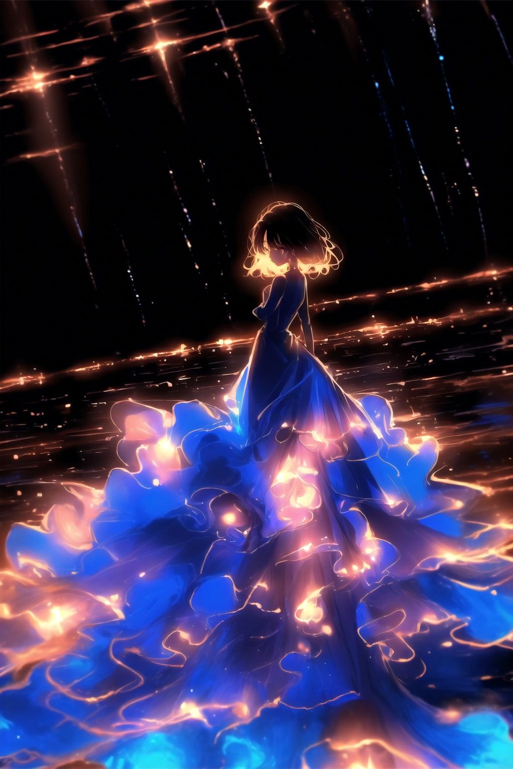 a girl,dress,<lora:星空群:1>,