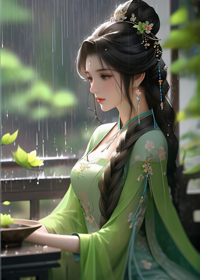 masterpiece,  best quality1girl,  black hair on Tensor.Art