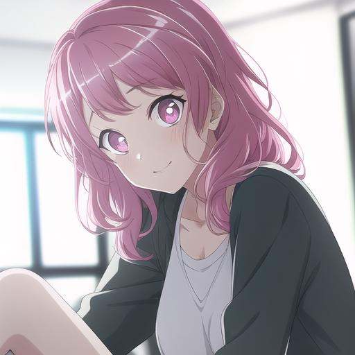 masterpiece,  best quality,  pink hair on Tensor.Art