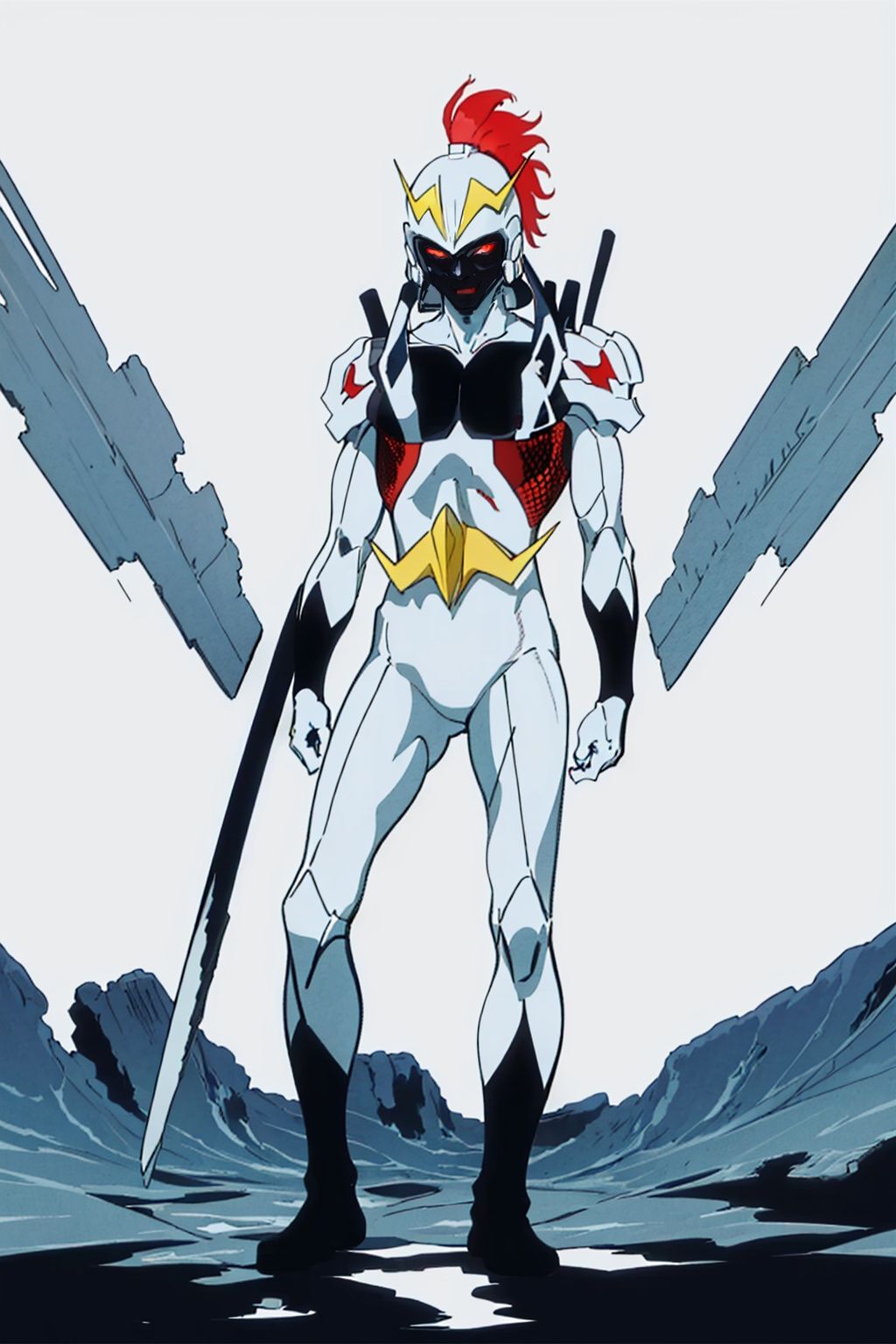 (masterpiece:1.3), (the best quality:1.2), (super fine illustrations:1.2), (Masterpiece), high quality, high detail,((white background:1.2)), looking at viewer, (SOLO:1.4),outline,,simple background,spikes, mecha,gloves,armor,full armor,helmet,mask,cover,gauntlets,shoulder armor,breastplate