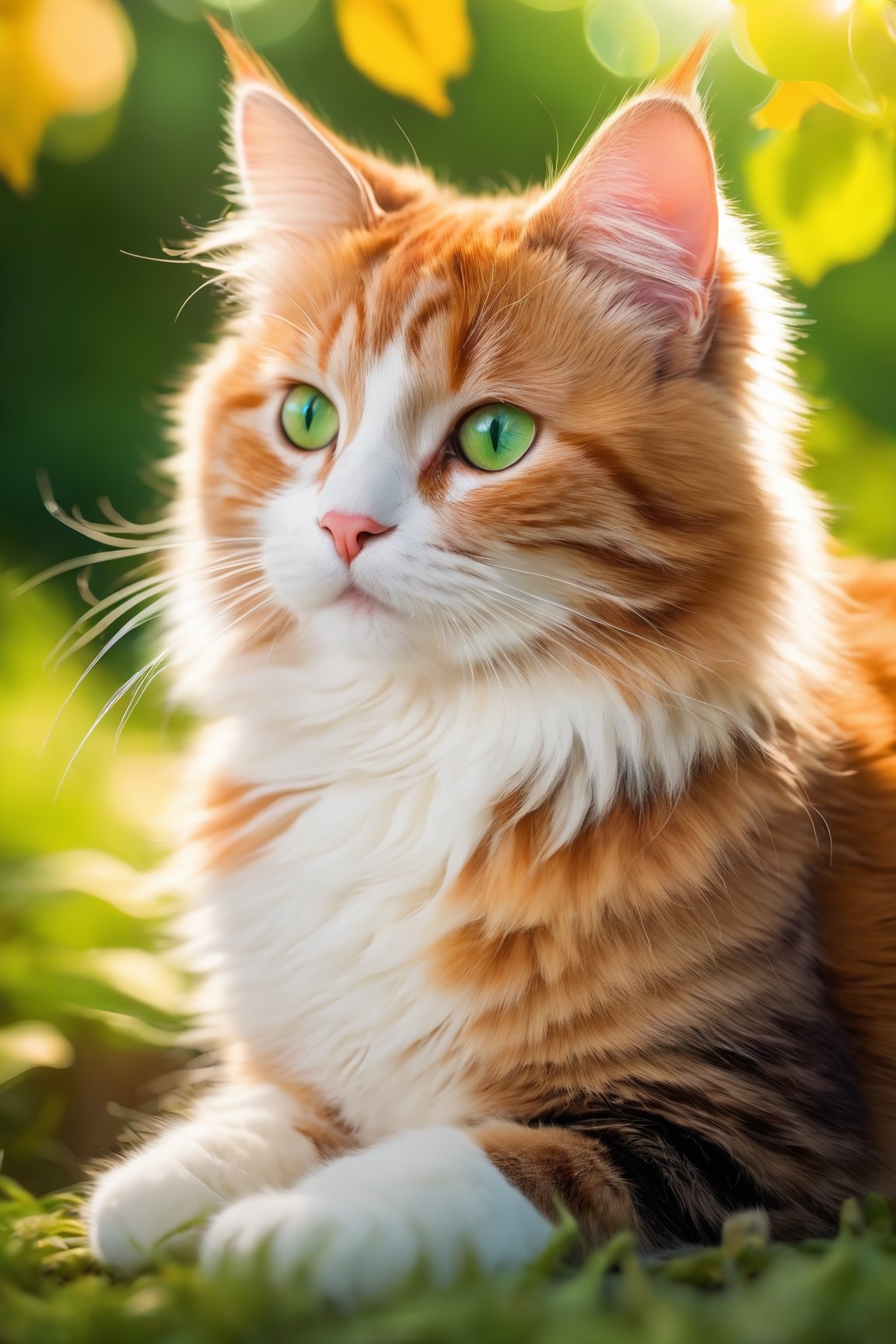 A cute cat,  fluffy fur,  adorable active eyes on Tensor.Art