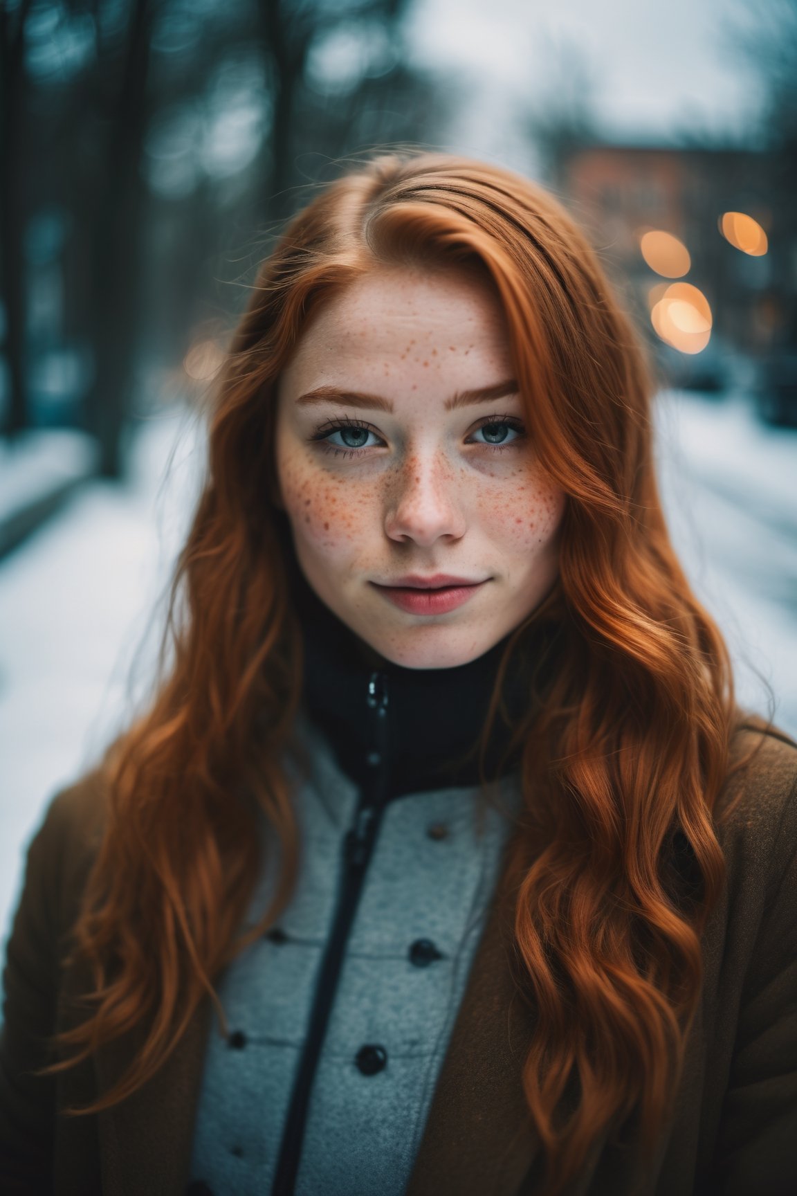 closed lips,  cute smile,  cinematic photo on Tensor.Art