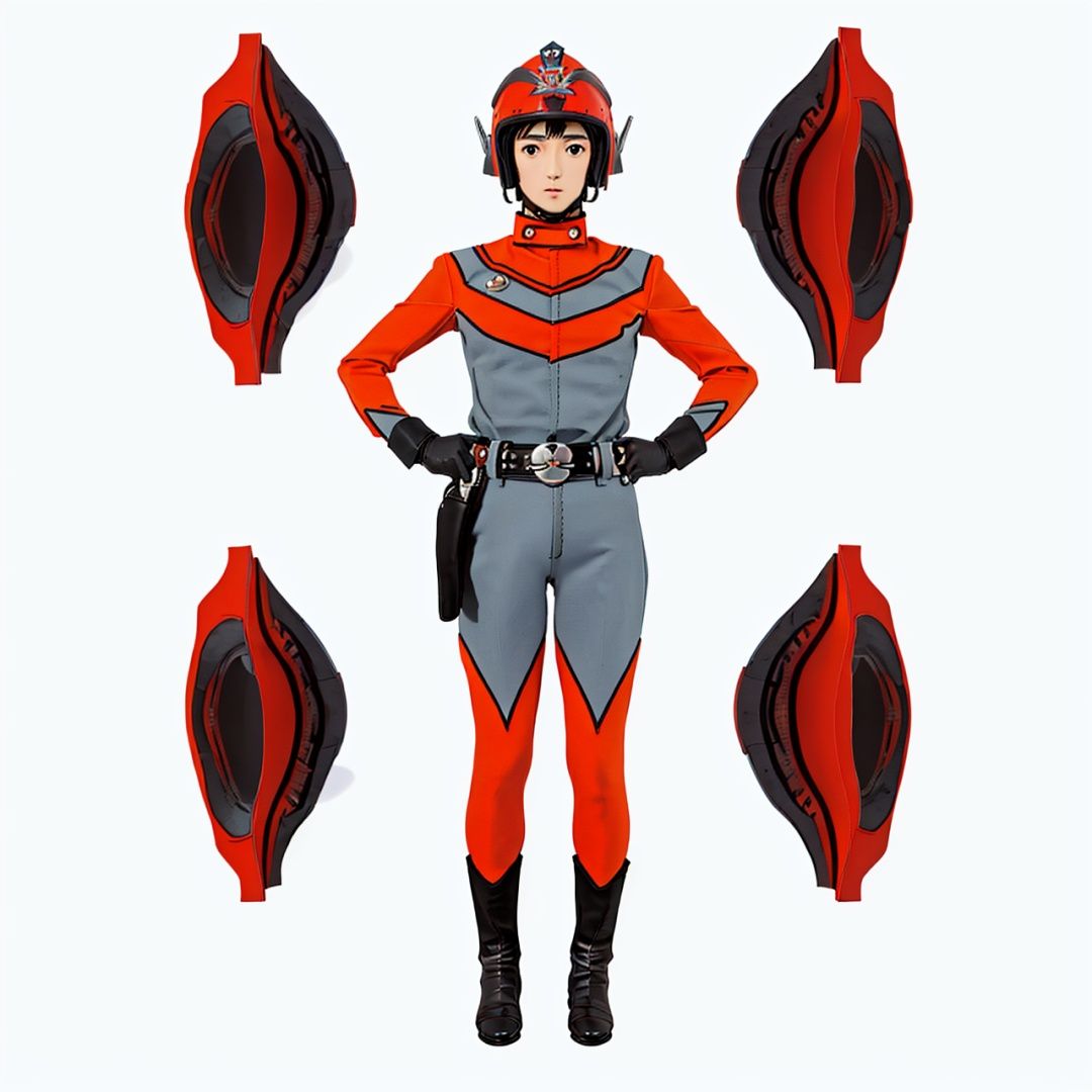 (masterpiece:1.3), (the best quality:1.2), (super fine illustrations:1.2), (Masterpiece), high quality, high detail,((white background:1.2)), looking at viewer, (SOLO:1.4),outline,,simple background,belt pouch, choker, bodysuit,gloves,helmet,uniform,armor,pants,logo,military uniform,emblem,boots,belt,tac style