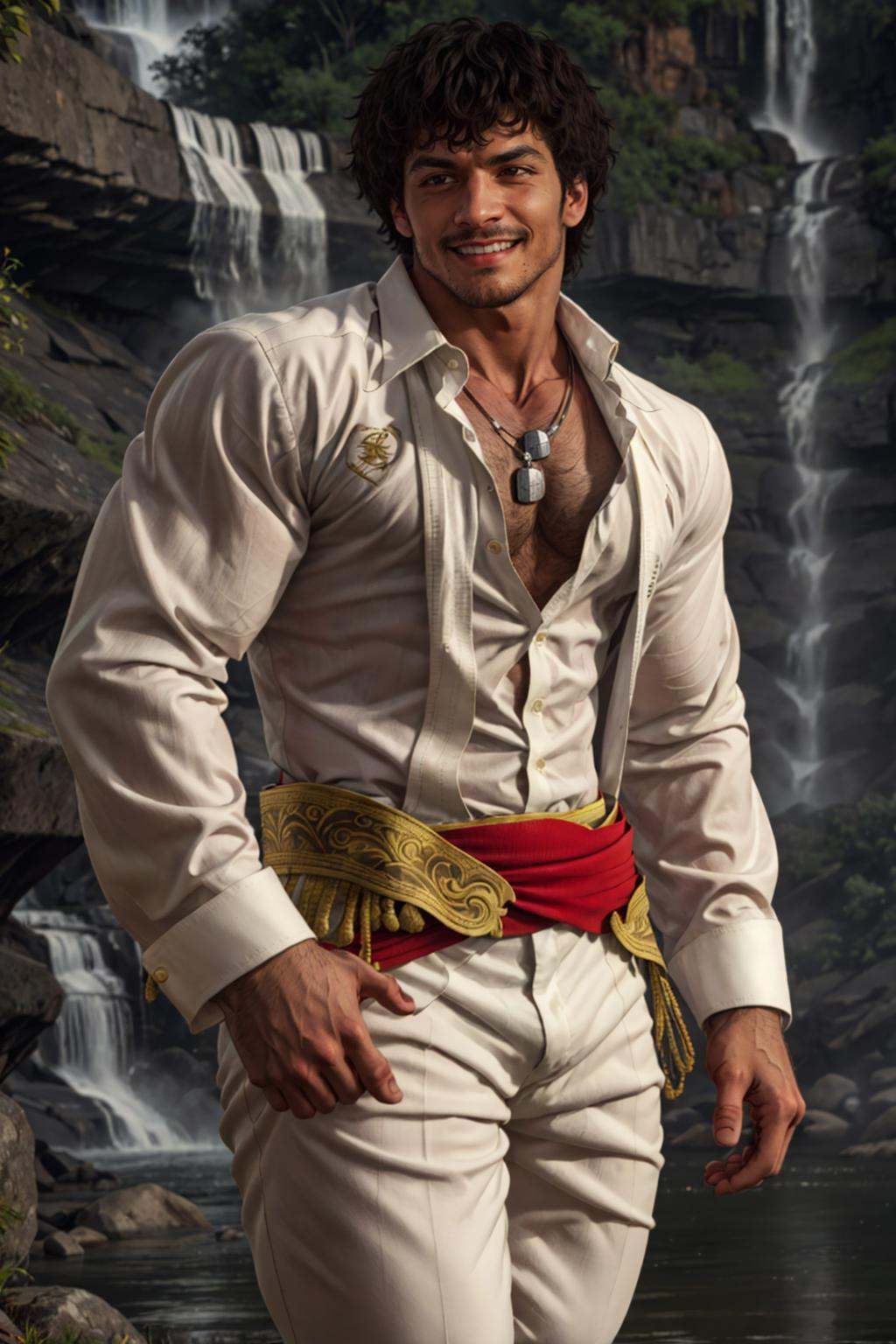 1guy,  white shirt,  matador pants on Tensor.Art