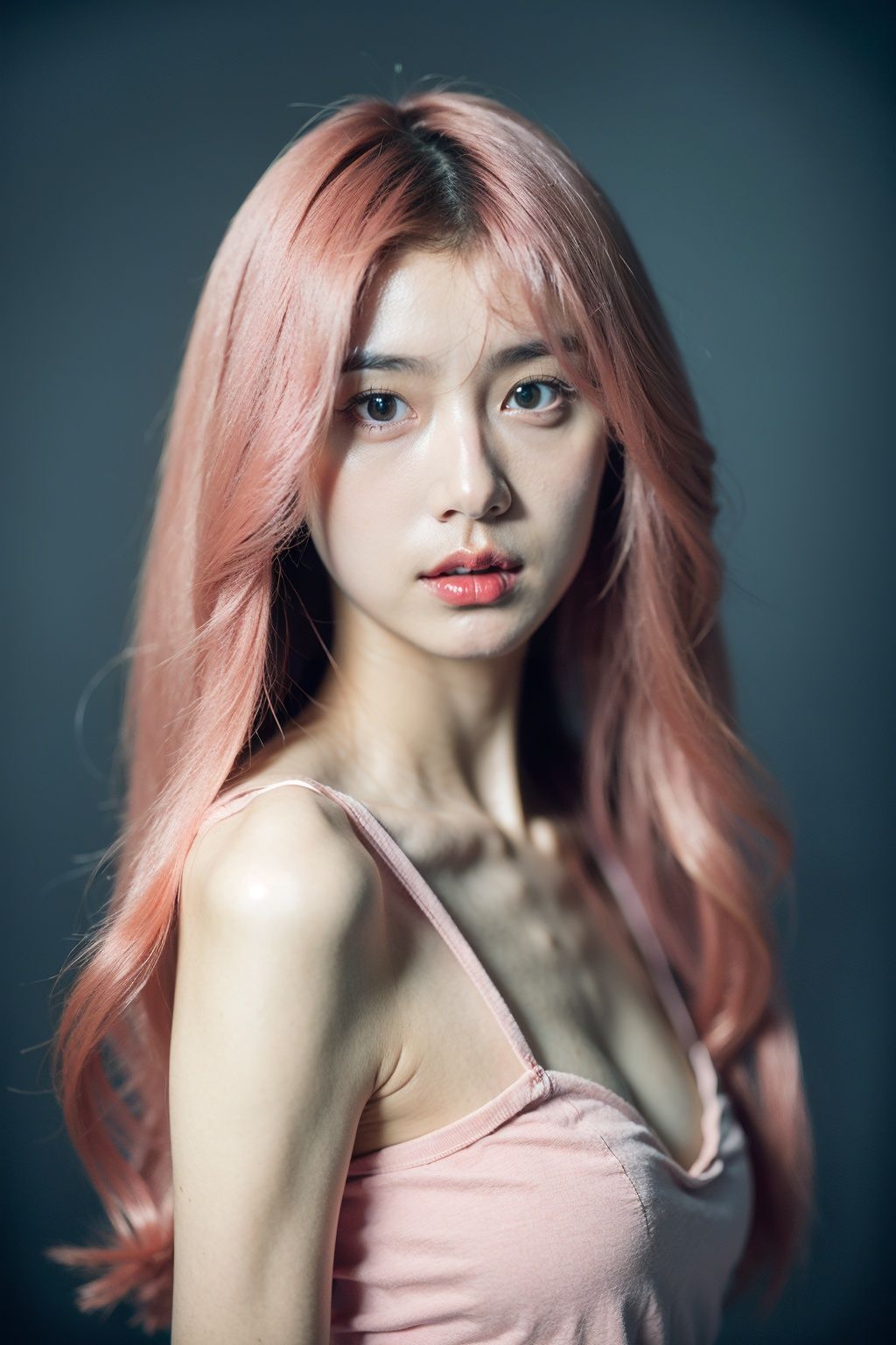 Best Quality,Masterpiece,Ultra High Resolution,(Realisticity:1.4),Original Photo,1girl,pink hair,