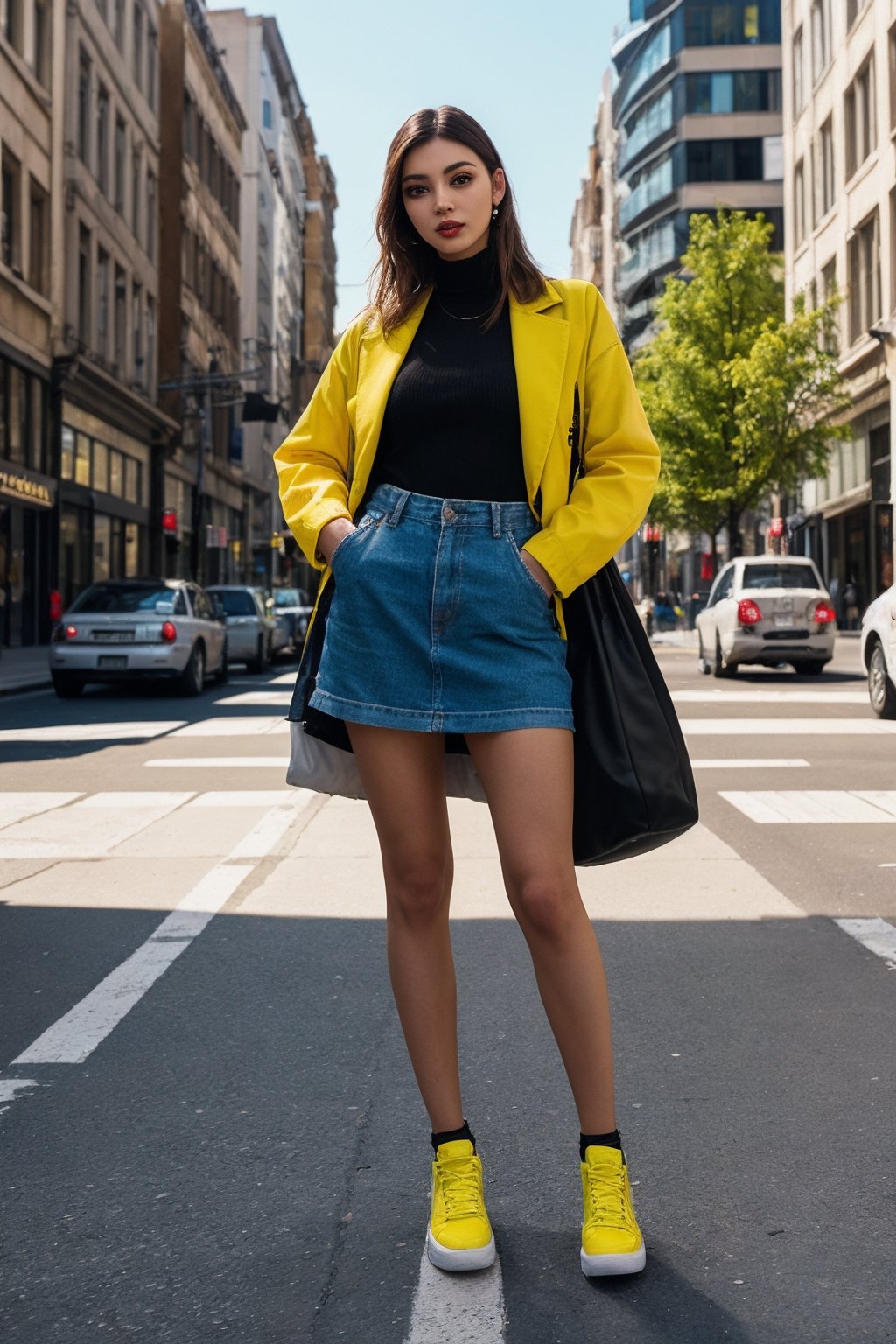 street fashion,  vibrant colors,  urban setting on Tensor.Art
