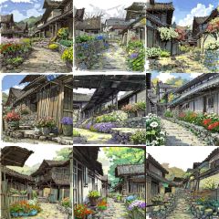 flowers garden, <lora:AS Scenery Re_20231008172042-000008:1>