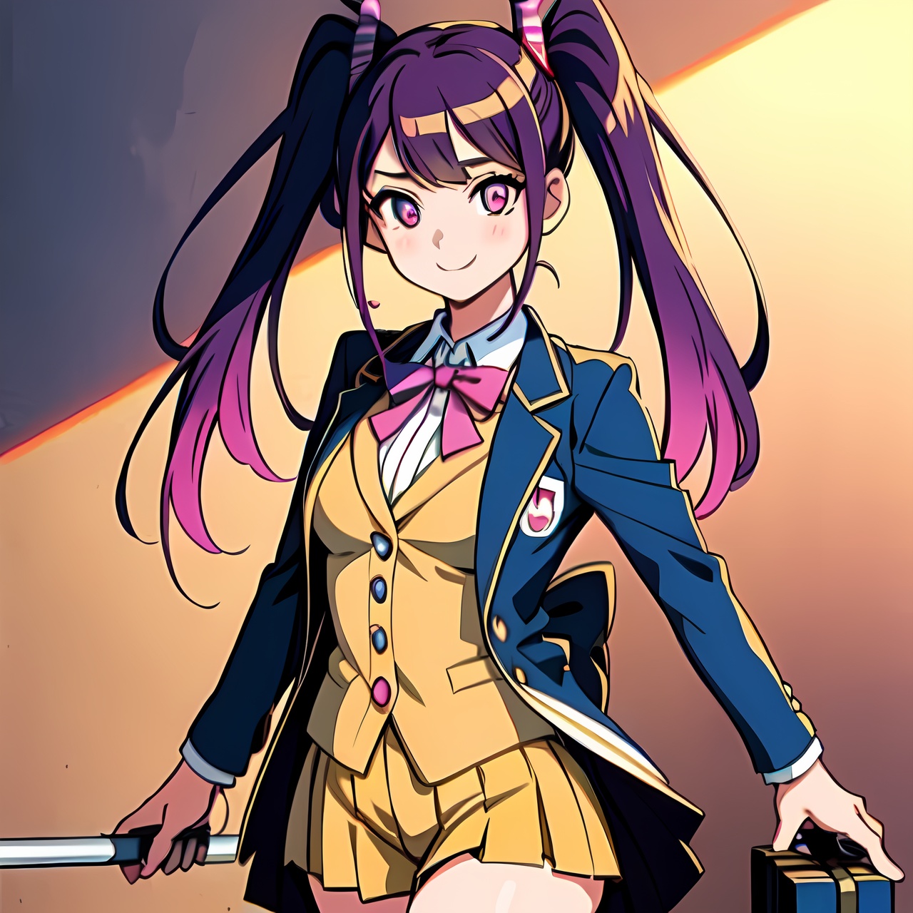 Mioda Ibuki /(Danganronpa/),  bank ultra-detailed,  masterpiece on Tensor.Art