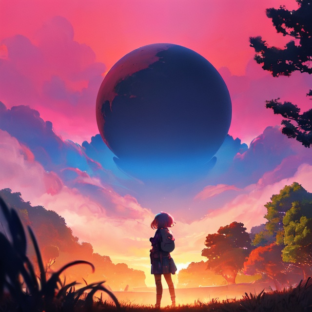 landscape on a strange alien planet,  twin suns,  atmospheric colours on Tensor.Art